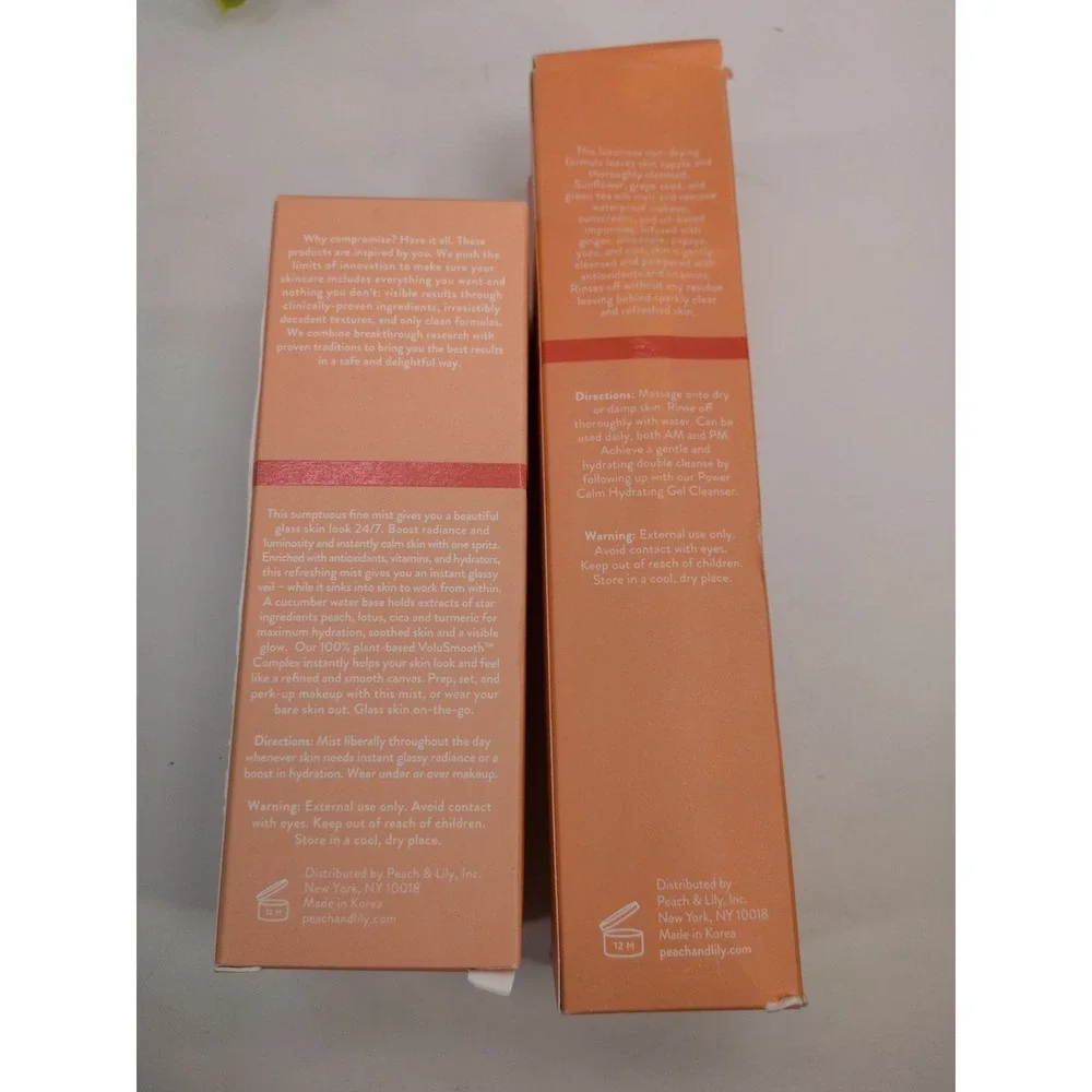 BIG SIZES NEW LOT 2🥰Peach & Lily Glass Skin VEIL MIST &Ginger Melt Oil Cleanser